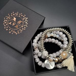 Multilayer Natural Stone Charm Tassel